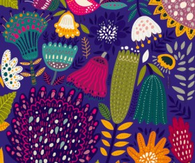 Cartoon spring tropical pattern background 01