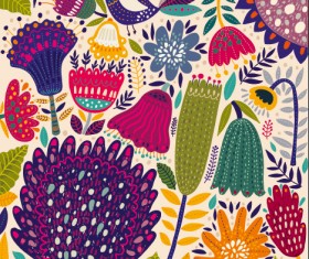 Cartoon spring tropical pattern background 04