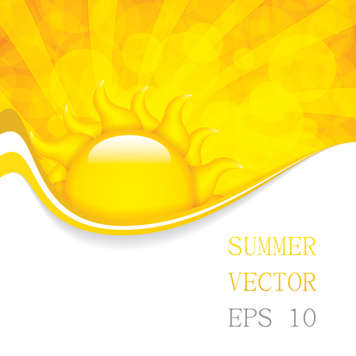 Cartoon summer sun vector background 01