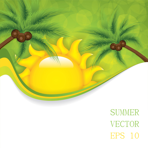 Cartoon summer sun vector background 02