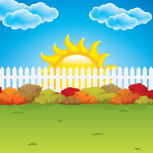 Cartoon summer sun vector background 03 free download