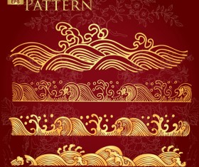 Chinese style floral pattern vector graphic 03