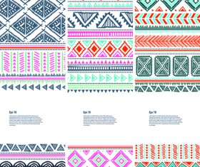 Christmas ethnic pattern banner vector 01