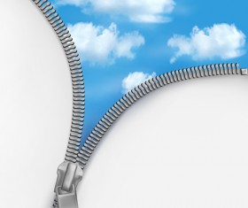 Cloud with zipper background vector