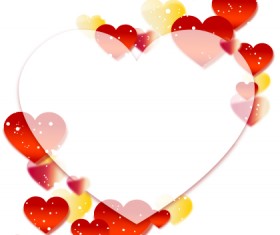 Colored dream heart design vector 02