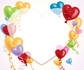 Colored dream heart design vector 03