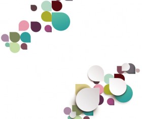 Colored petal shapes background vector