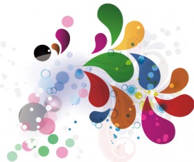 Colored water drop shapes background vector