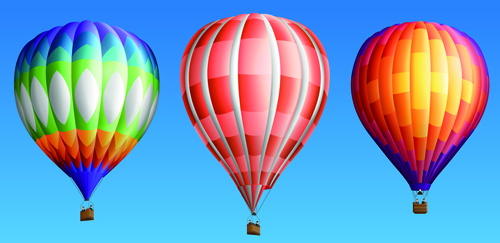 Creative colorful hot air balloons vector material 03