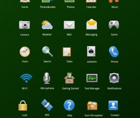 Common phone applications icons set