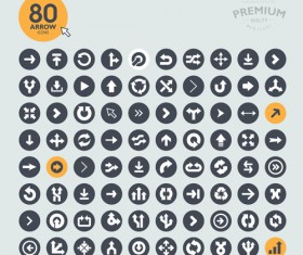 Creative arrows icons vectors pack set 01