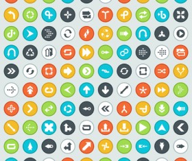Creative arrows icons vectors pack set 02