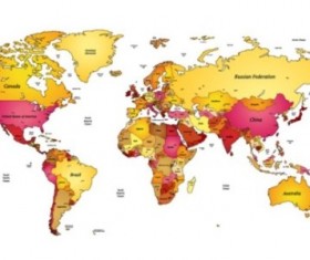 Creative color world maps vector