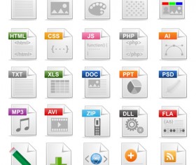 Creative file icons vector material