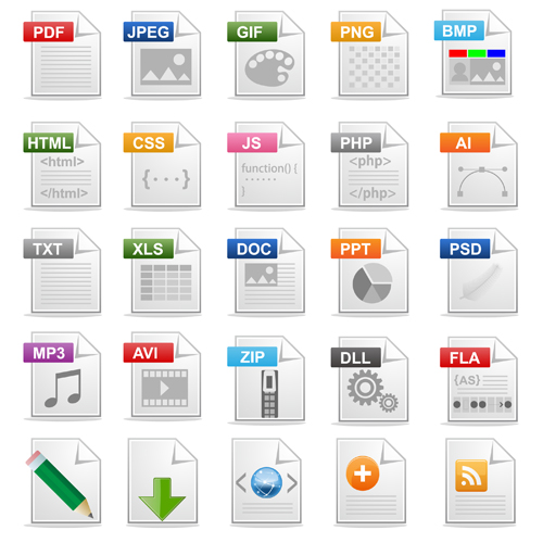 Creative file icons vector material