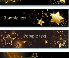 Creative golden stars vector banner