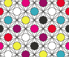 Creative hexagon seamless pattern vector