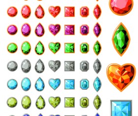 Creative jewels vector set 01