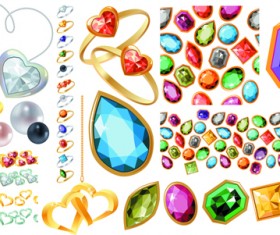 Creative jewels vector set 02