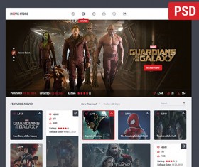 Creative movie store website template