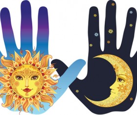 Creative palm design vector material 01