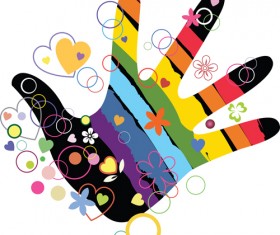 Creative palm design vector material 03