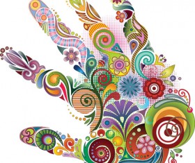 Creative palm design vector material 04