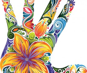 Creative palm design vector material 05