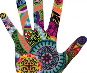 Creative palm design vector material 07