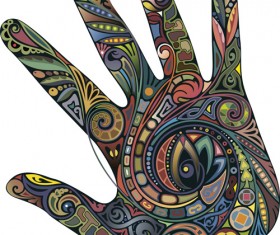 Creative palm design vector material 09