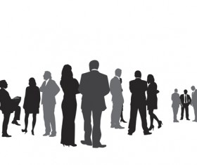 Creative people silhouettes design vector set 01