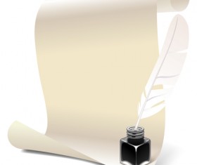 Creative scroll paper background vector set 06