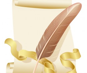 Creative scroll paper background vector set 07