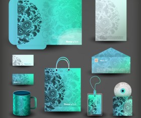 Creative stationery cover kit vector set 02
