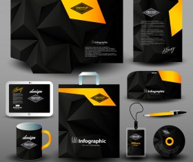 Creative stationery cover kit vector set 05