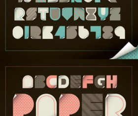 Cute alphabet stickers vector