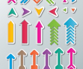 Cute paper arrows vector