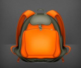 Cute school bag design vector 01