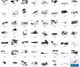 Different Cloud Photoshop brushes