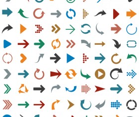 Different arrows logos vector material 01