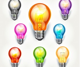 Light bulb font vector material free download