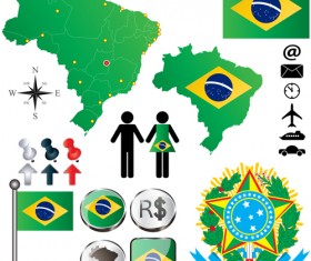 Different countries flags with map and symbols design vector 04