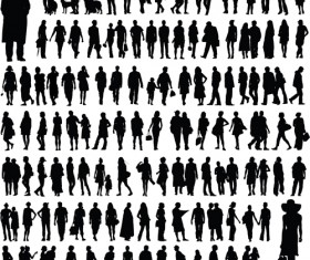 Different people silhouettes creative design