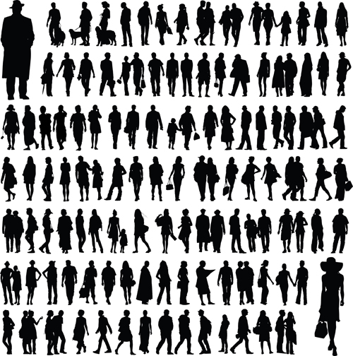 Download Different people silhouettes creative design free download