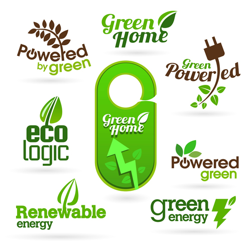 Eco and bio creative logos vector 03