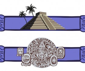 Egypt style pyramid and elements vector 02