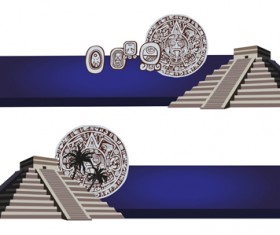 Egypt style pyramid and elements vector 03