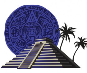 Egypt style pyramid and elements vector 05
