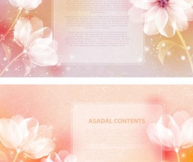 Elegant dream flowers background vector 04