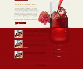 Elegant drink website template psd material